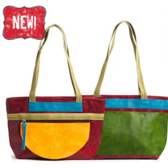 Viva Zapata! Zapata Classic Medium Bucket Tote - Bus Upholstery Material!! - Picture 1 of 9